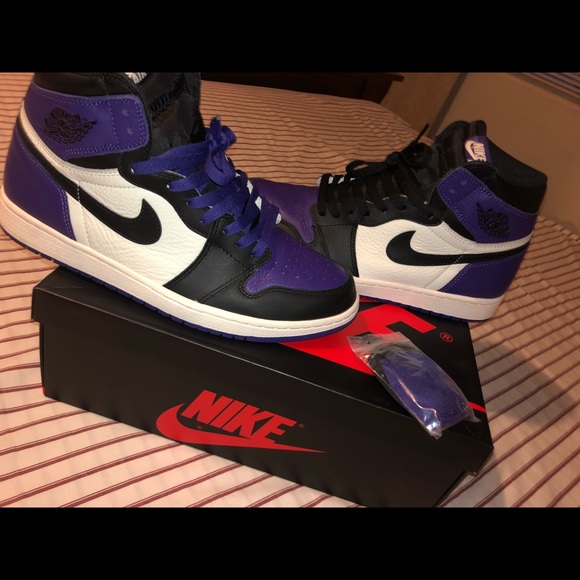 purple jordan 1s